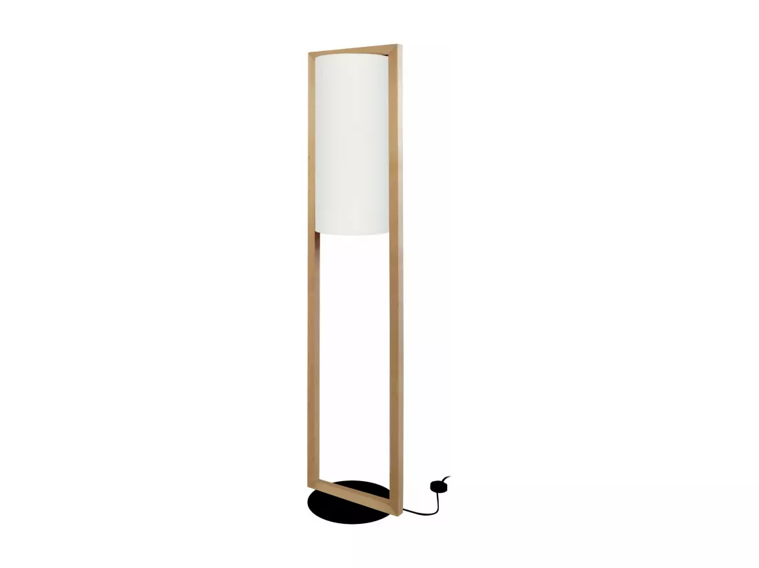 Lampadaire , colonne bois foncé 165 cm.