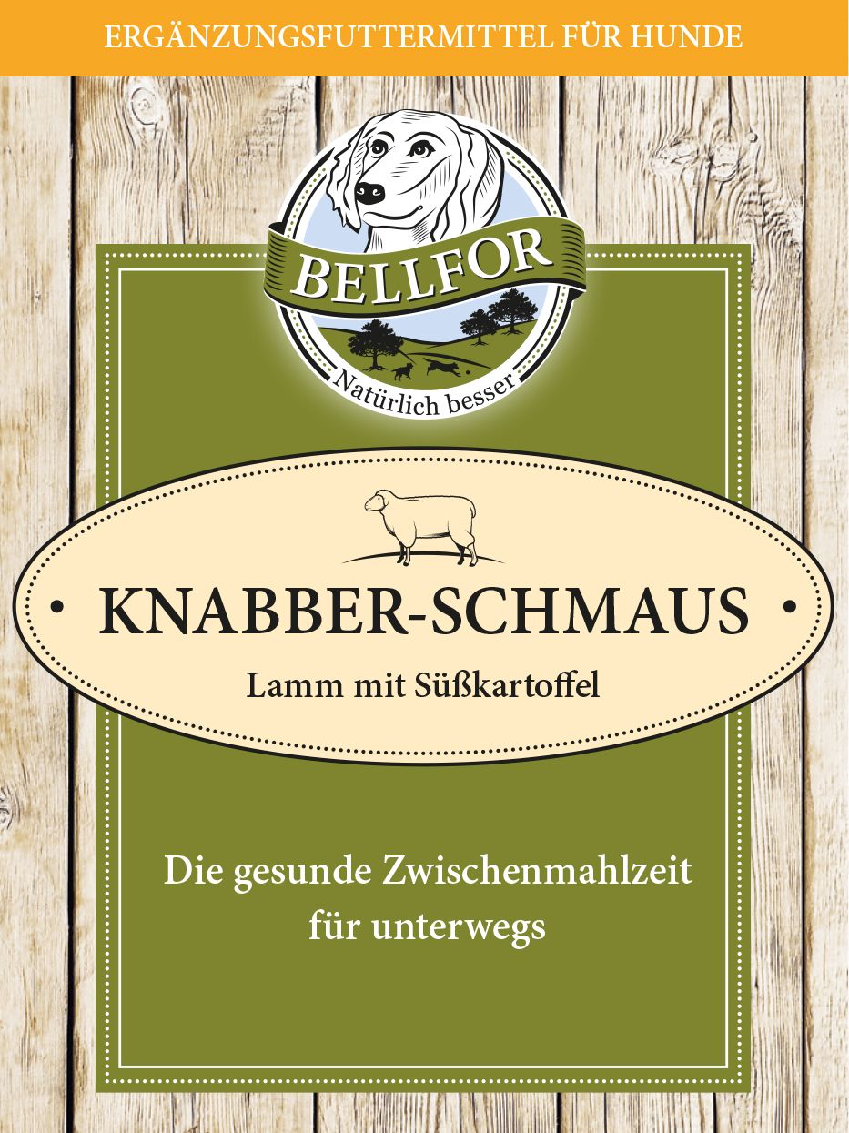Bellfor Hundekekse mit frischem Lammfleisch - Knabber-Schmaus