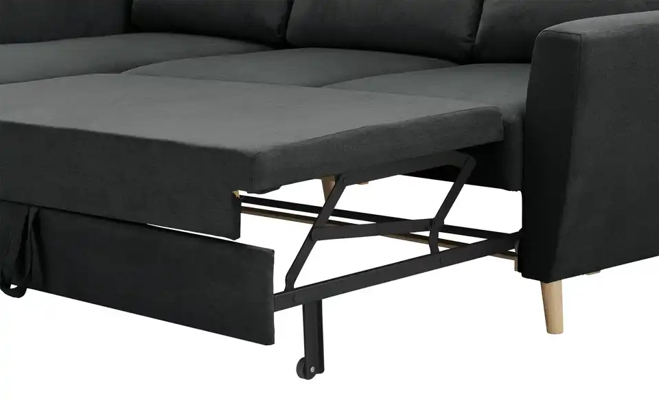 Ecksofa Carla Anthrazit, Dunkelgrau links