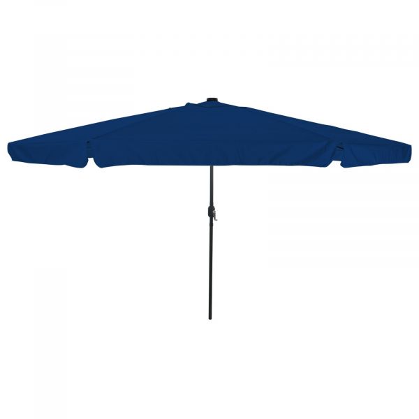 vidaXL Guarda-sol com Luzes led ø395x245 cm Azul - 1698745682