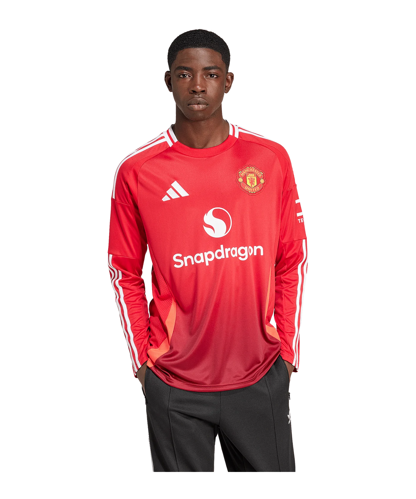 adidas Manchester United Trikot Langarm Home 2024/2025 Rot