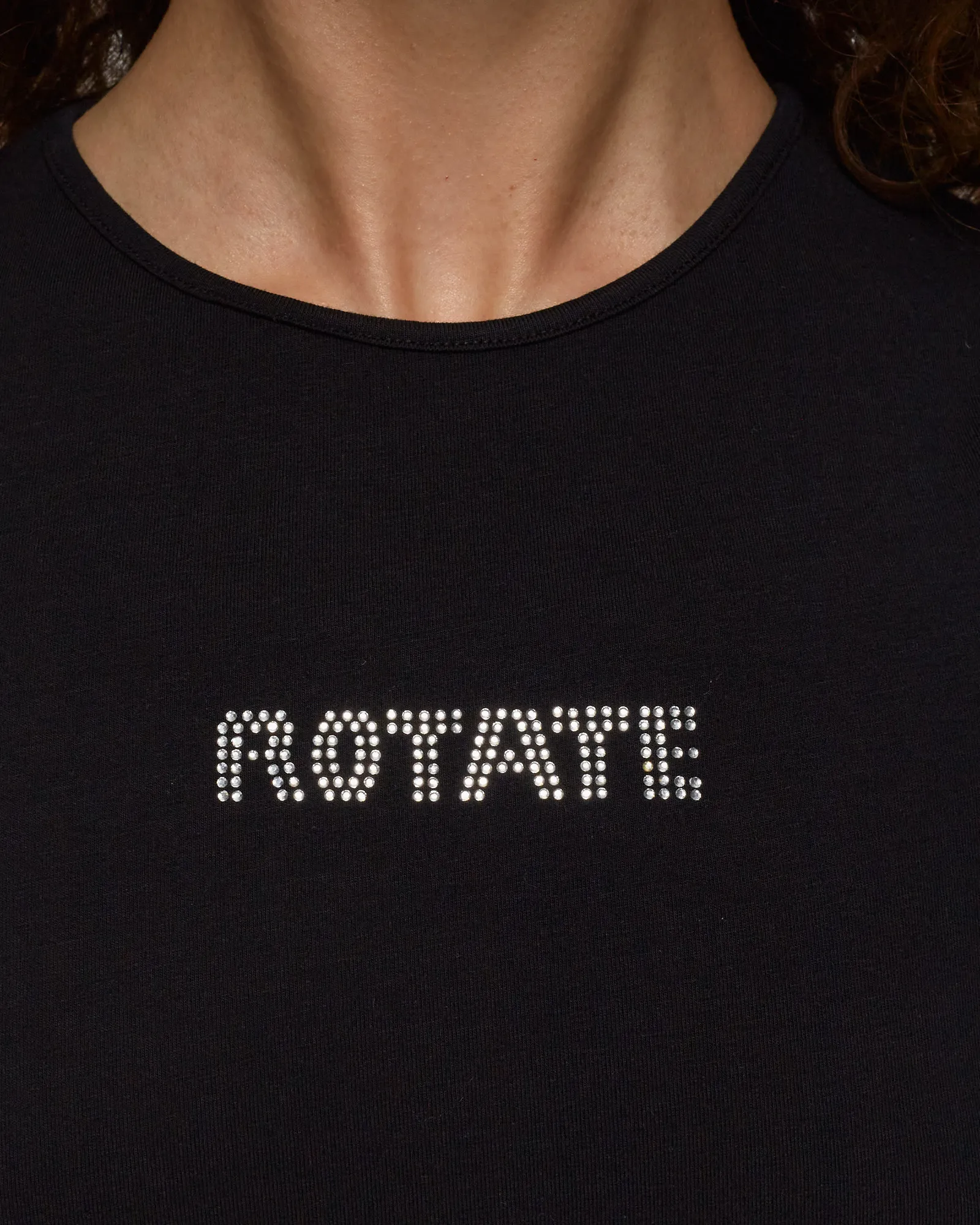 ROTATE Birger Christensen Cropped Logo Tee