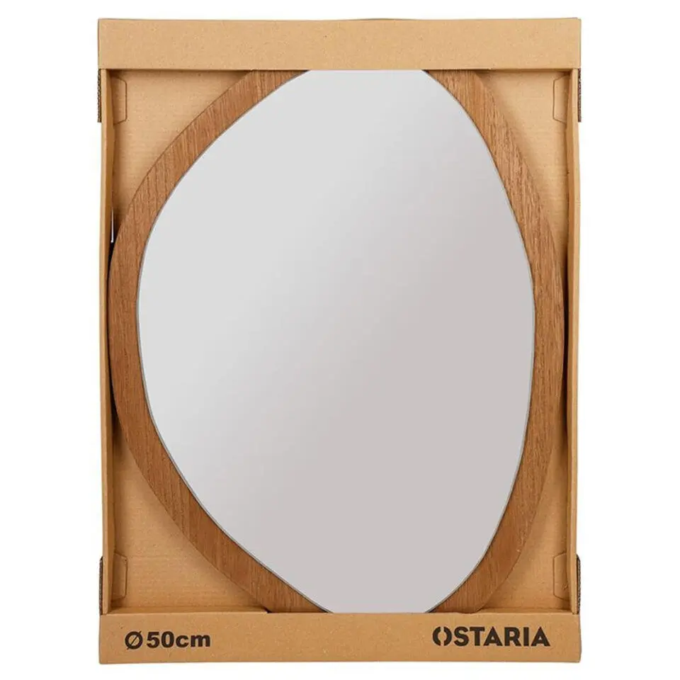 Ostaria Wandspiegel Flow - donker hout - organisch - 36 x 50 cm