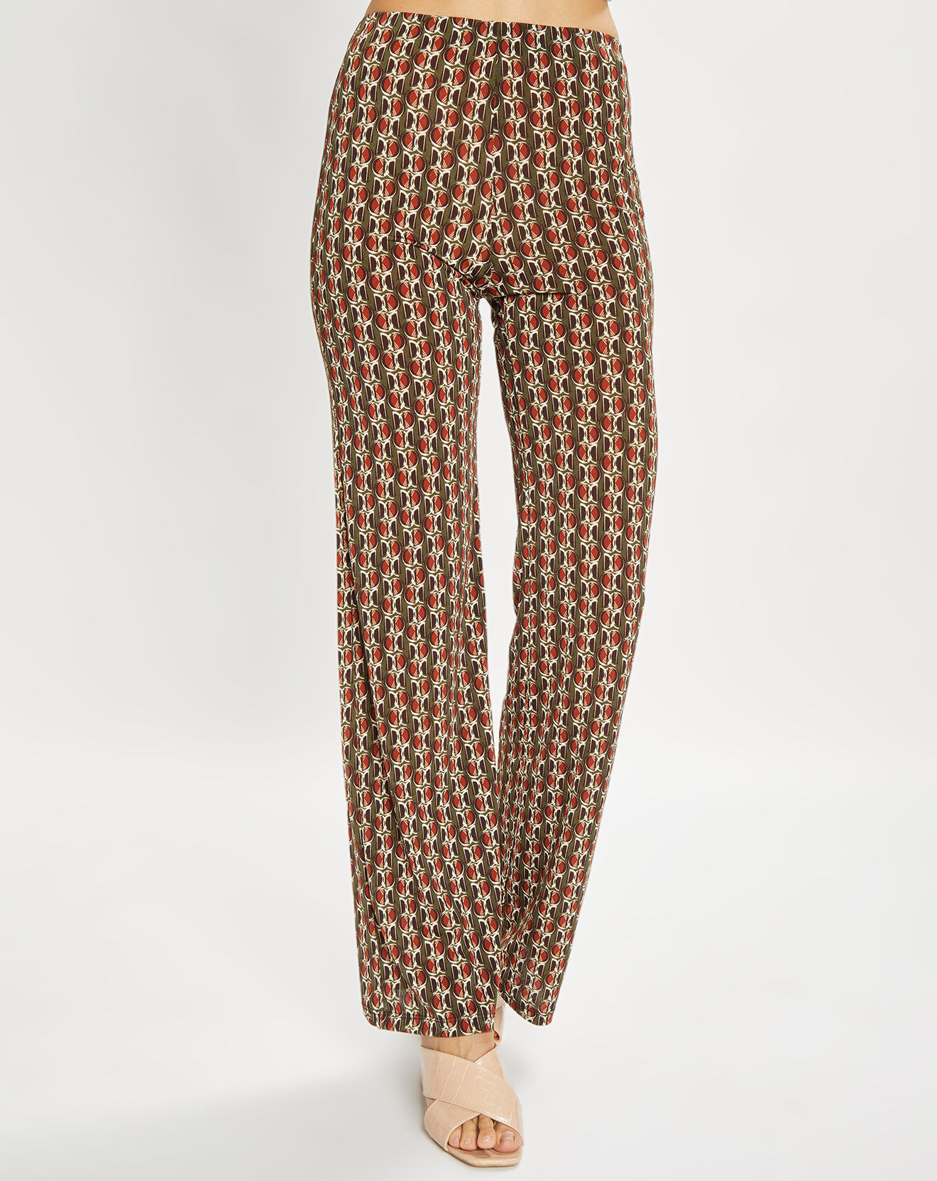Lauren Vidal Pantalon Store imprimé forêt