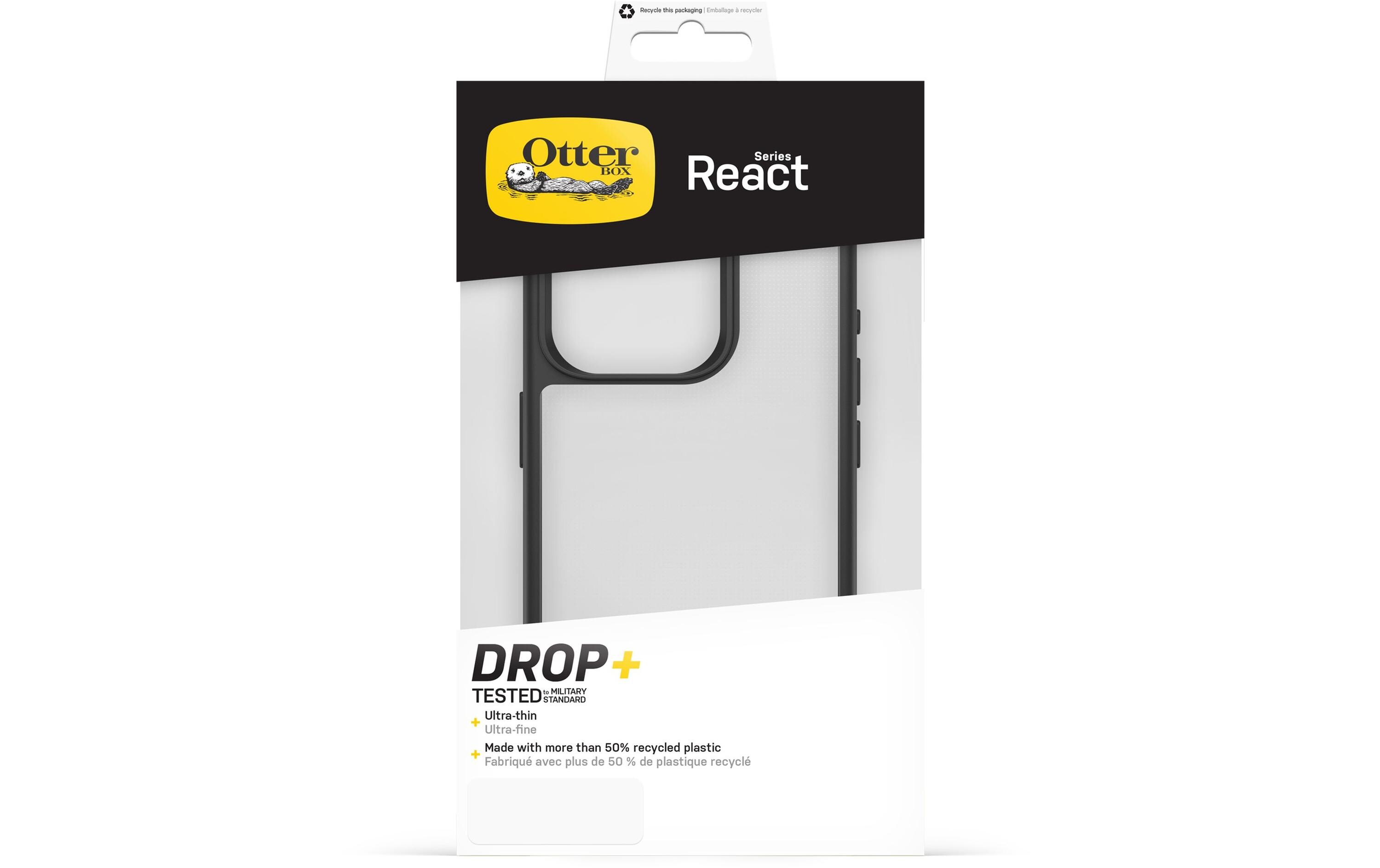 Back Cover React iPhone 15 Pro Schwarz/TransparentSchutzhülle für das Apple iPhone 15 Pro