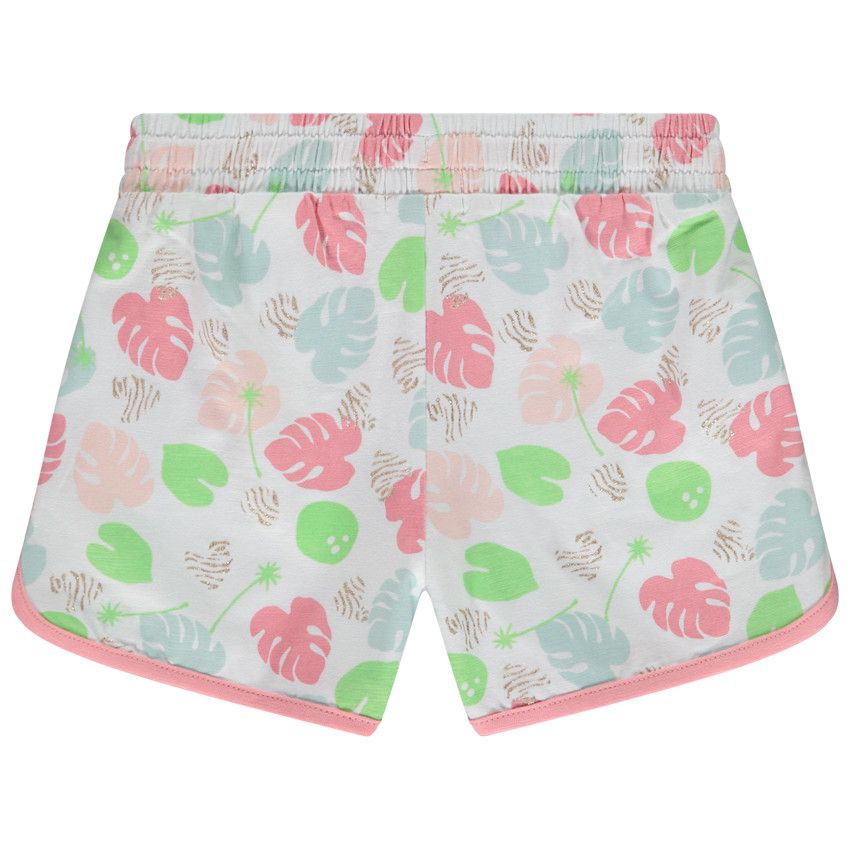 Short de sport imprimé fantaisie pour fille - Blanc