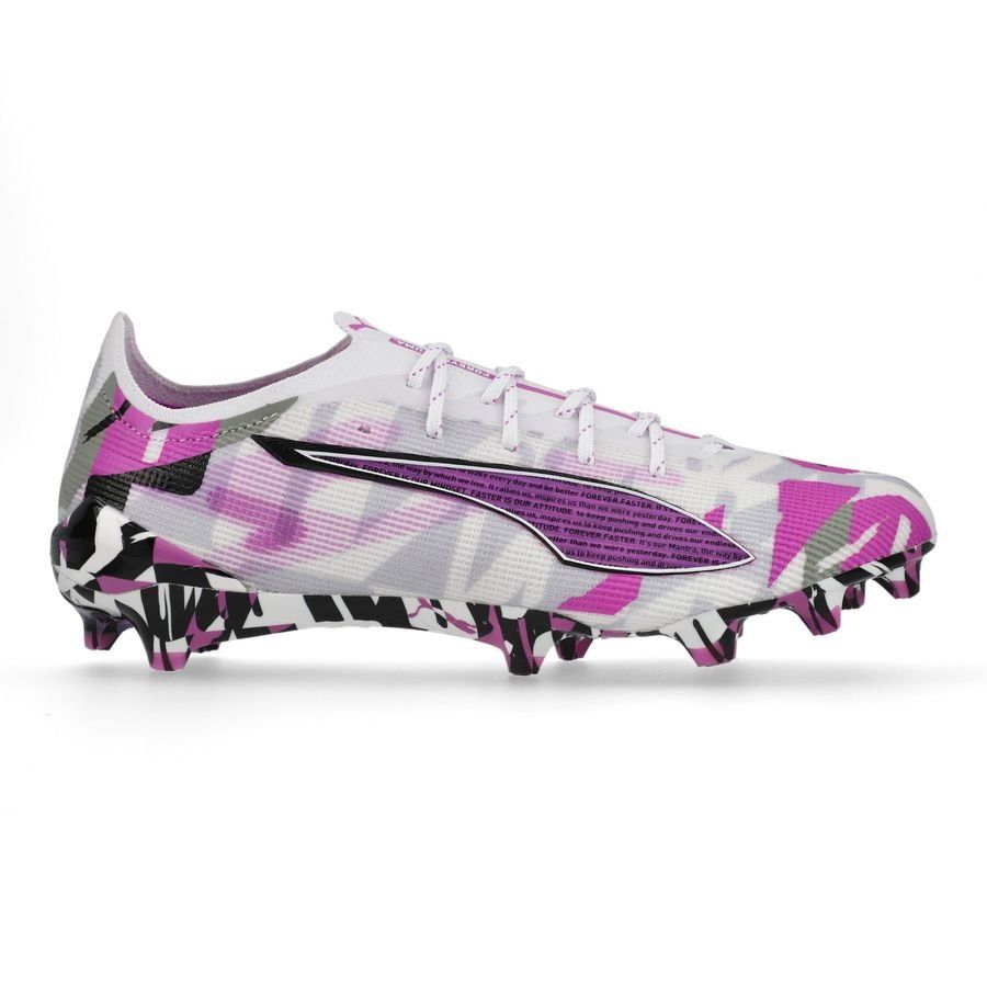 PUMA Ultra 5 Ultimate FG Forever - Blanc/Pure Magenta/Gris/Noir ÉDITION LIMITÉE