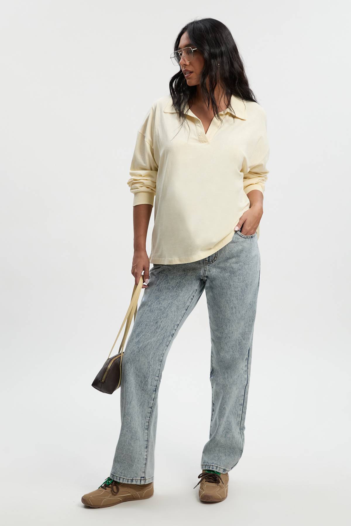 boohoo Jeans Maman Maternité à Porter Par-dessus le Ventre