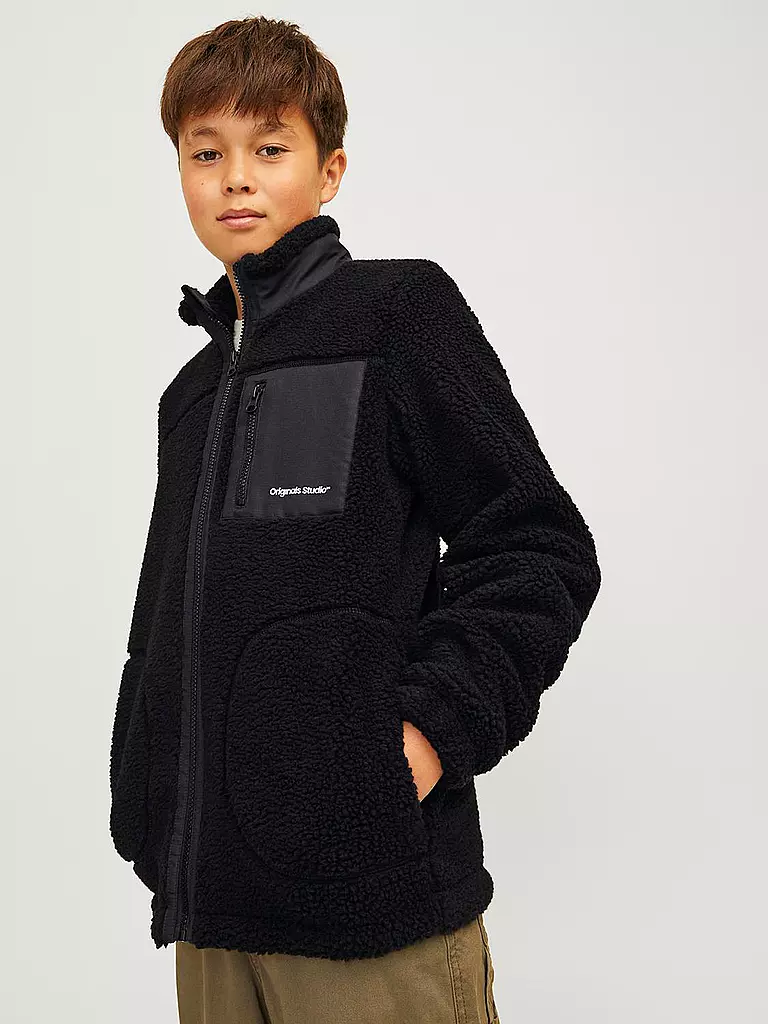 JACK & JONES Jungen Fleecejacke JORVESTERBRO  schwarz