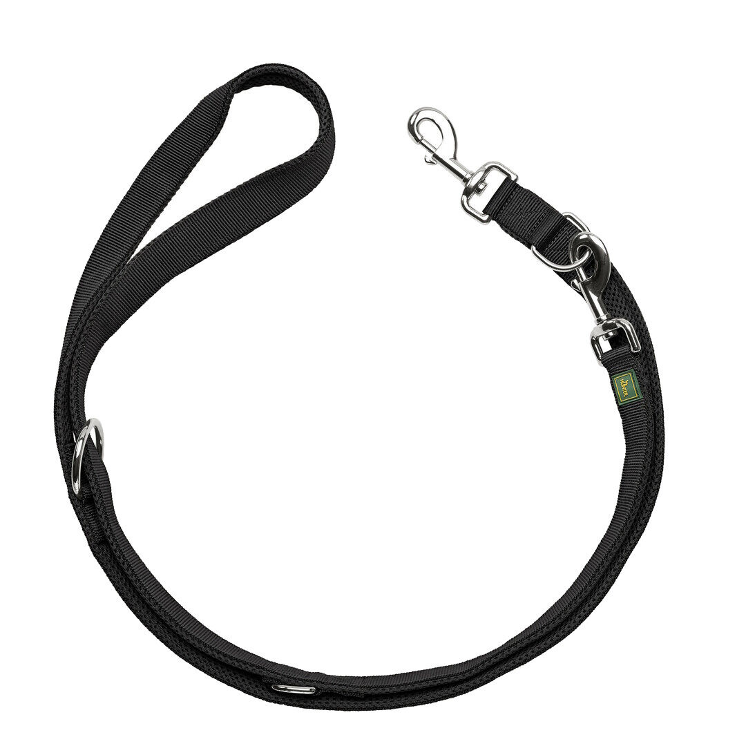 Hunter Divo Up lijn - Hondenriem - Zwart - 1.5 cm - 200 cm