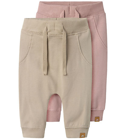 Name It Sweatpants - Noos - NbnTakki - 2-pak - Pure Cashmere/Pac