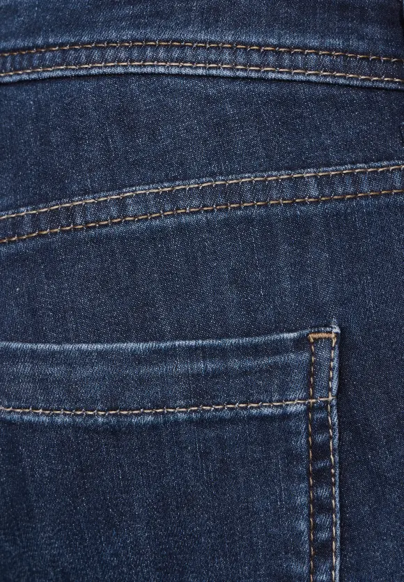 Slim Fit Jeans - mid indigo random wash