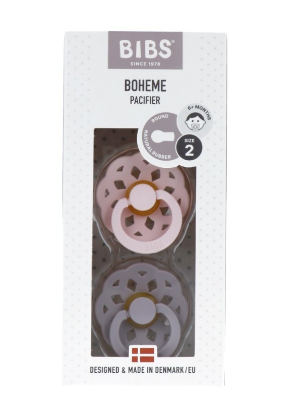 bibs Fopspeen 6-18 Maanden Blossom/Dusky Lilac 2 Stuks