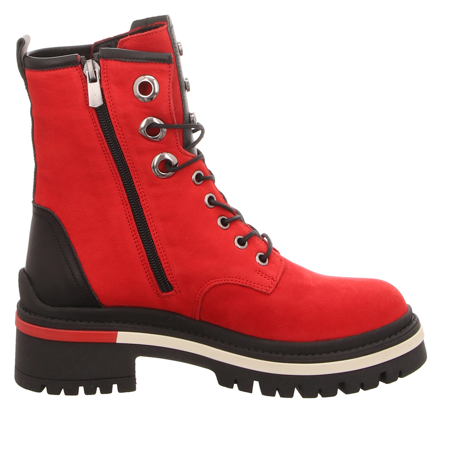 2 GO Shoes Schnür-Stiefelette rot