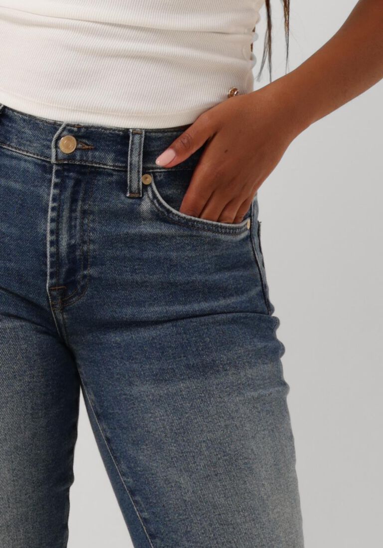 blauwe 7 for all mankind straight leg jeans roxanne