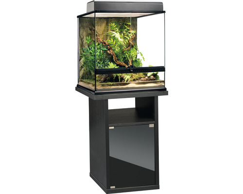 EXO TERRA terrariumcombinatie inclusief compact opzetstuk, onderkast 60 x 45 x 140,5 cm zwart