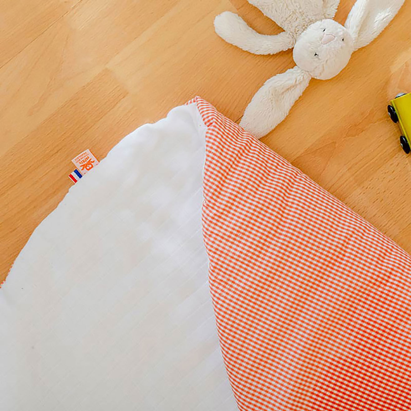 Papate Tapis d'Eveil Havane en Coton Bio blanc - 115x115 cm