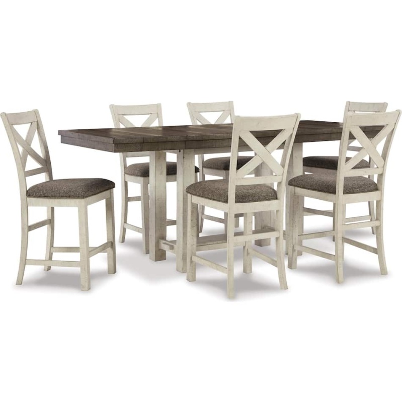 Conjunto de jantar de balcão Brewgan de 7 peças