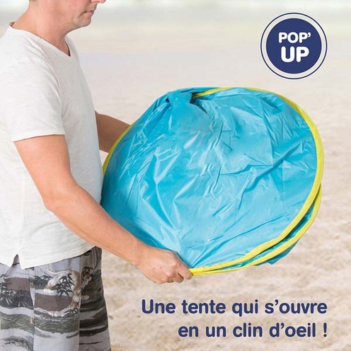 Tente de Plage Anti-UV Bleue - LUDI