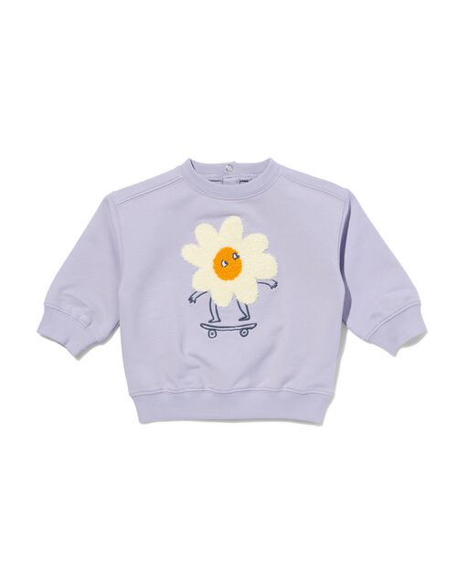 pull fleur pour bébé lilas
