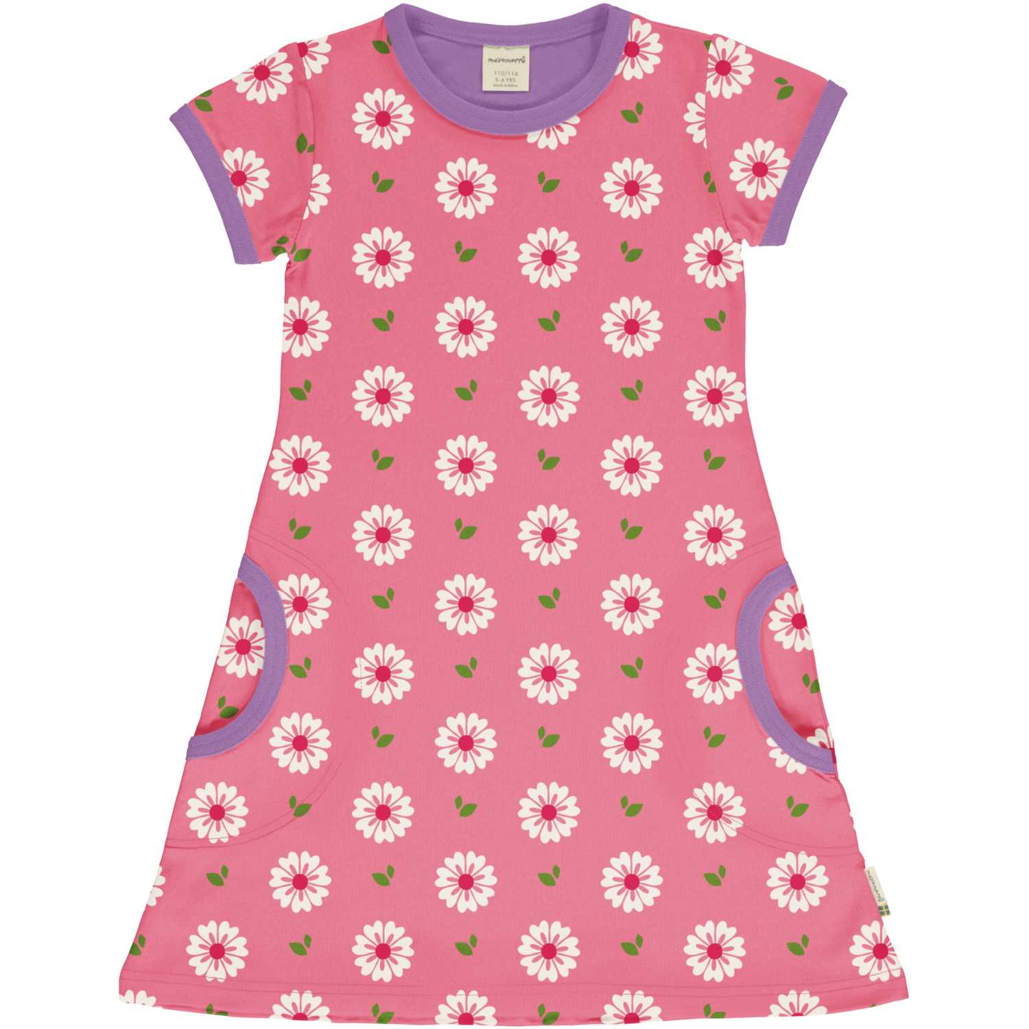Kurzarmkleid FLOWERS in rosa