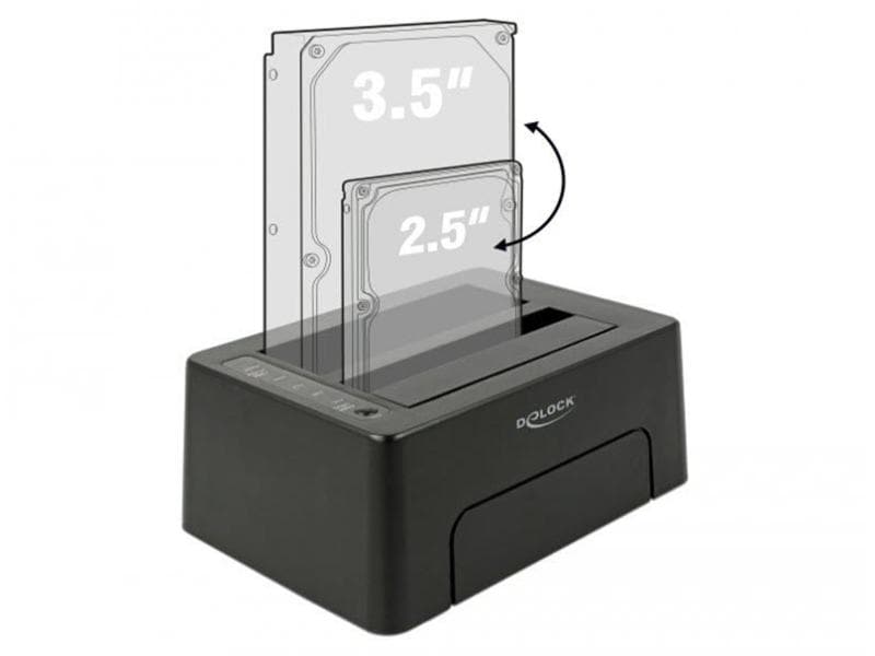 Delock Docking- und Klonstation Dual Sata HDD / SSD Dockingstation für zwei 2.5