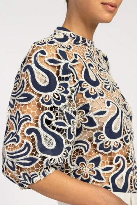 Aaiko blauwe dames blouse