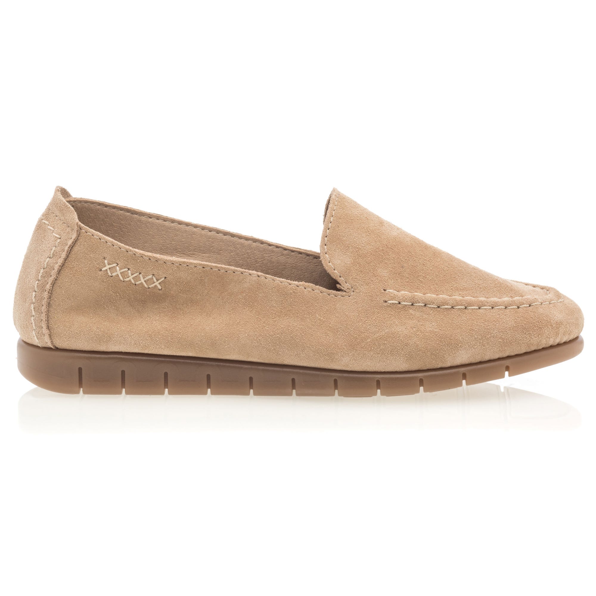 Mocassins Femme en cuir beige