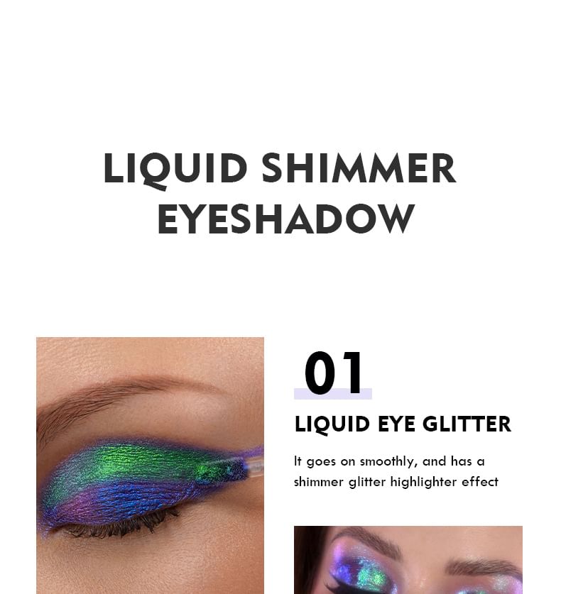 Pudaier - Multi-Chrome Liquid Shimmer Eyeshadow - 19 kleuren