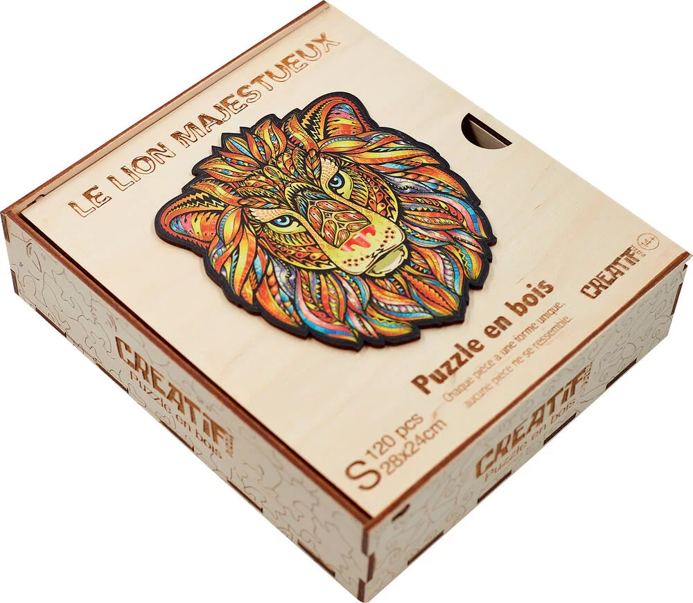 LE LION MAJESTUEUX - PUZZLE EN BOIS