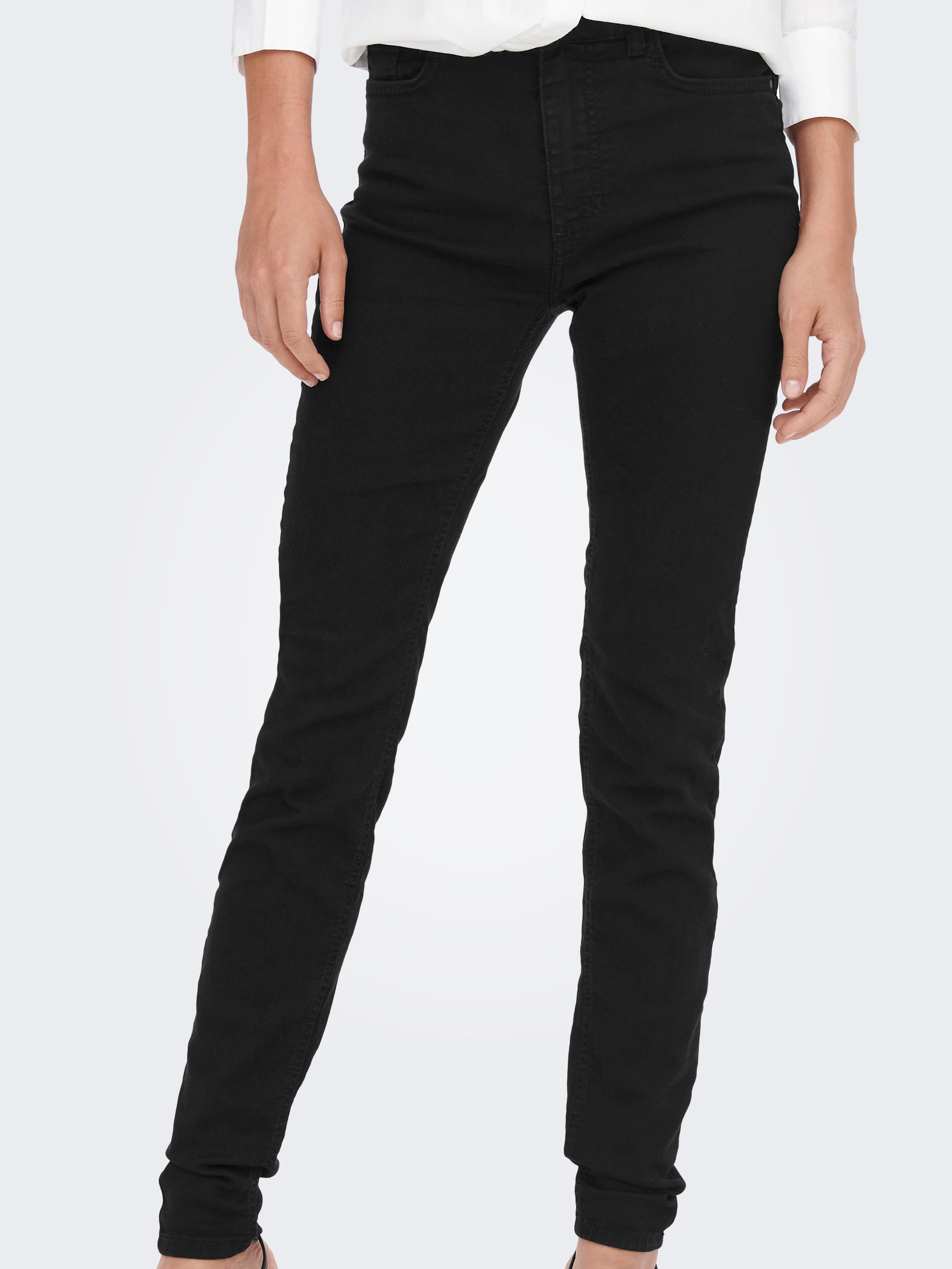 JDYSEMI Hohe Taille Skinny Fit Jeans Black