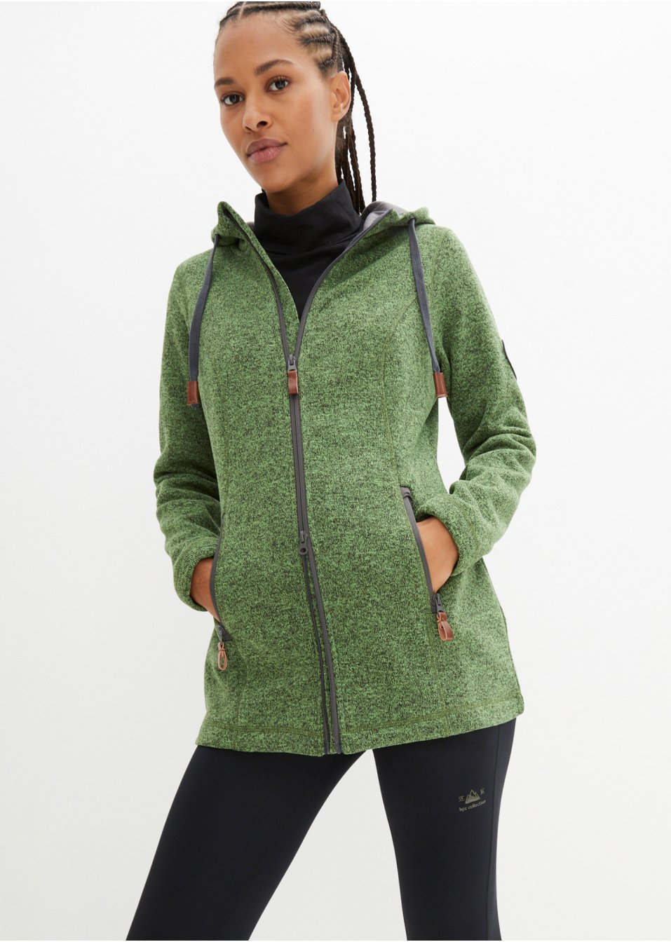 Veste en maille polaire à capuche