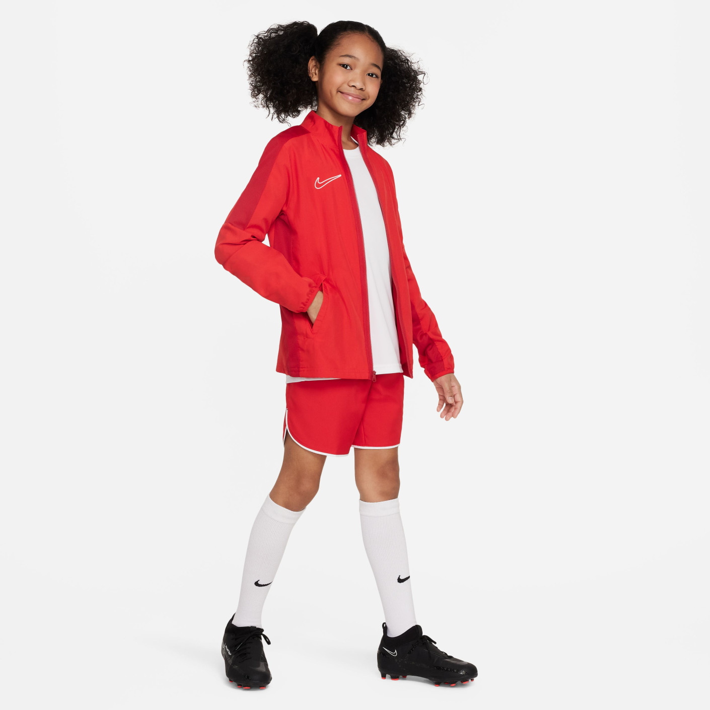 Nike Dri-FIT Academy 23 Trainingsjack Full-Zip Woven Kids Rood Wit