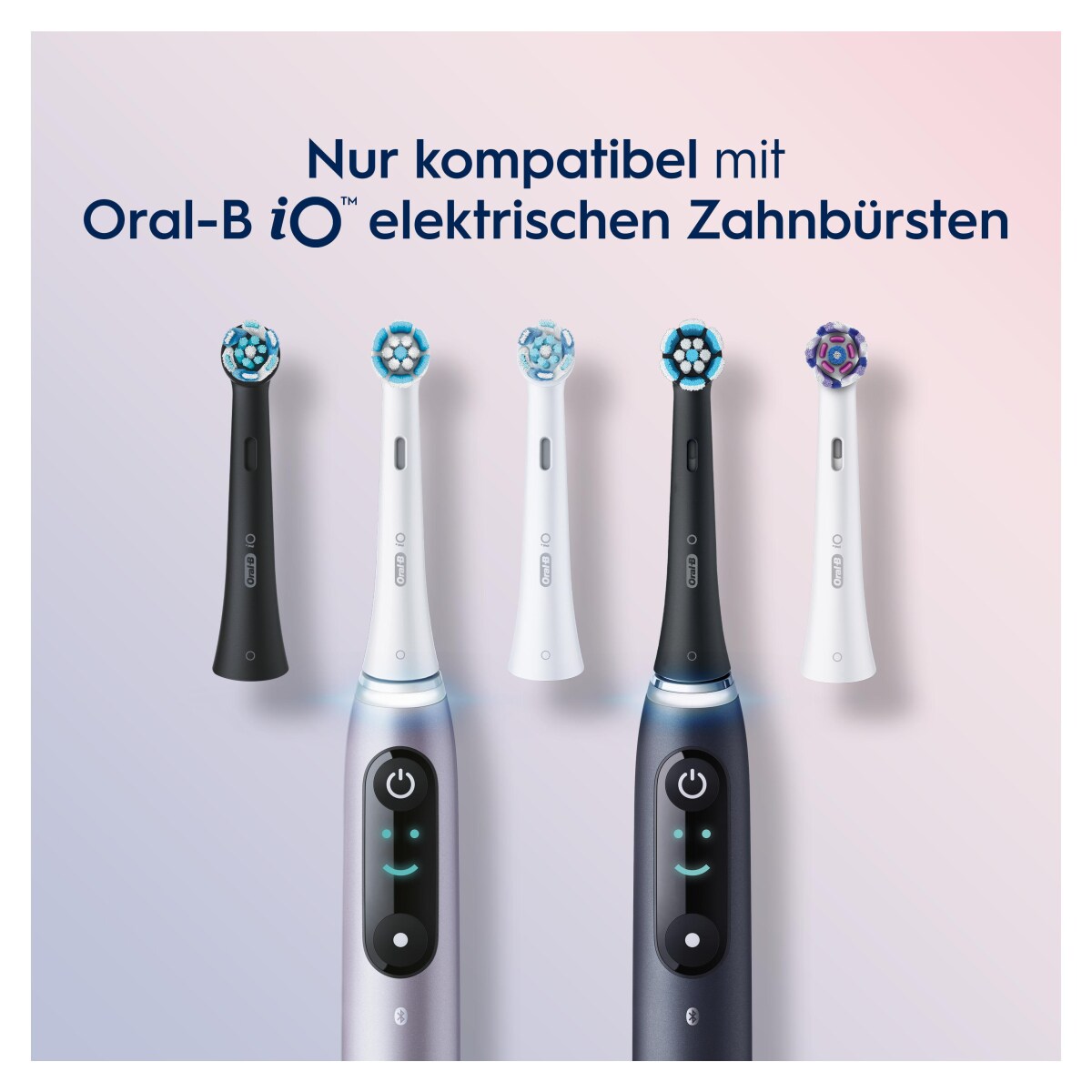 Oral-B iO Sanfte Reinigung Aufsteckbürsten für elektrische Zahnbürste, 6 Stück