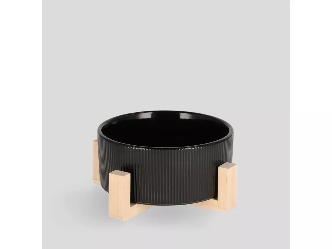 Gamelle Pour Animaux Merana Noir Moyen 6.5 x 15.5