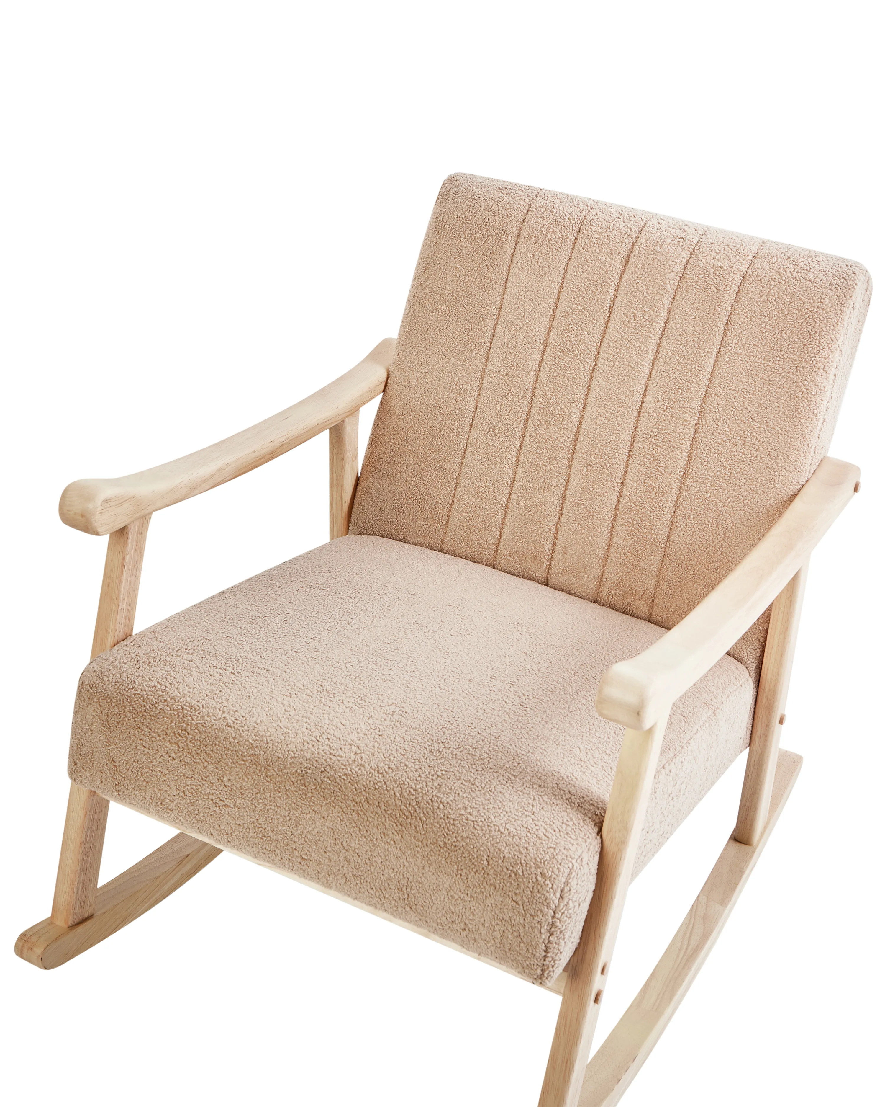 Schommelstoel LEKNES Bouclé Beige