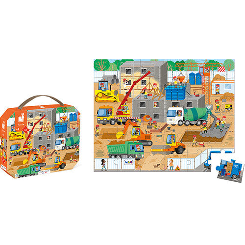 Janod puzzel op de bouwplaats - 36st