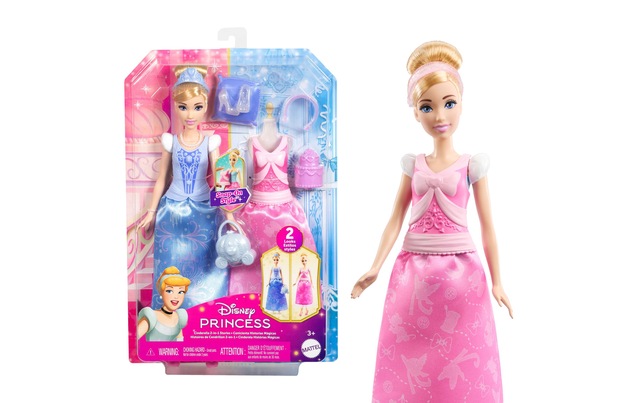 Disney Princess Anziehpuppe »2-in-1-Geschichten Cinderella-Modepuppe«