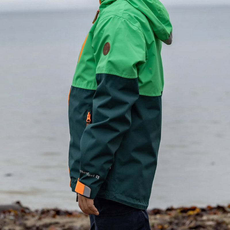 Kinder Puck Regenjacke sea moss