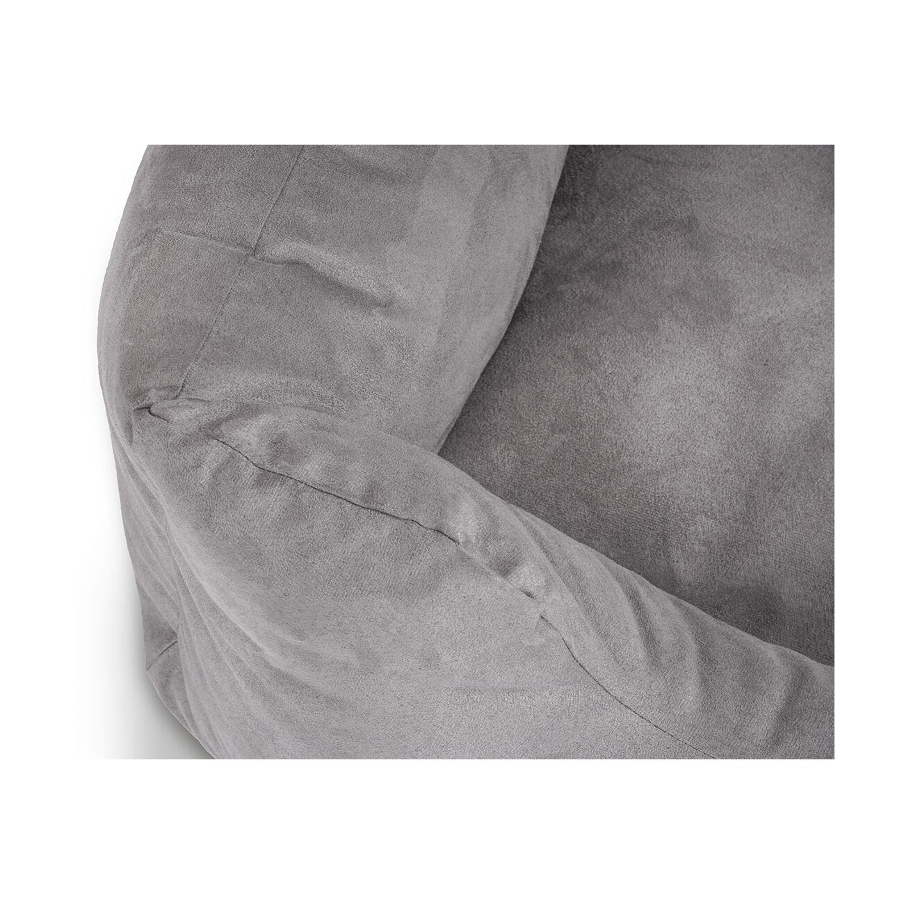 Knuffelwuff Hundebett Dreamline aus Velours grau M-L