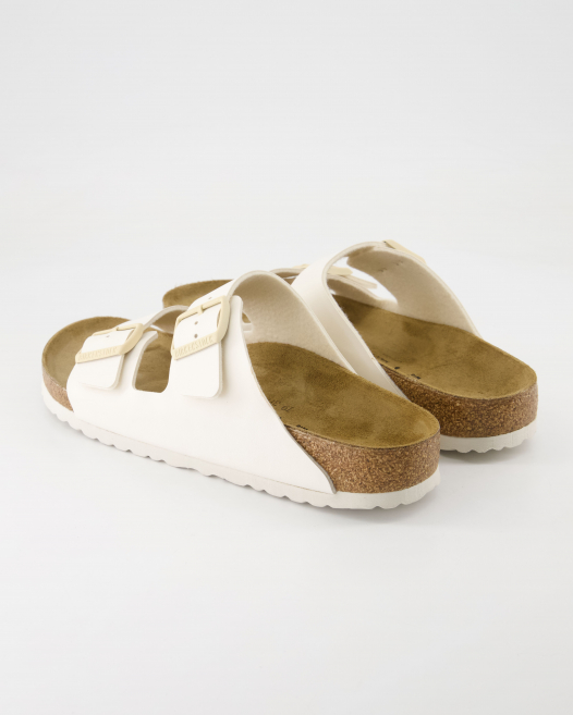Birkenstock Arizona Birko-Floor Pantoletten in Weiß