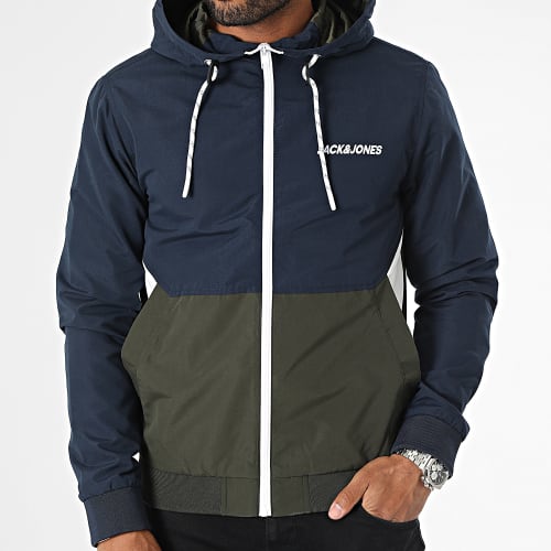 Coupe-Vent Capuche Rush Bleu Marine Noir