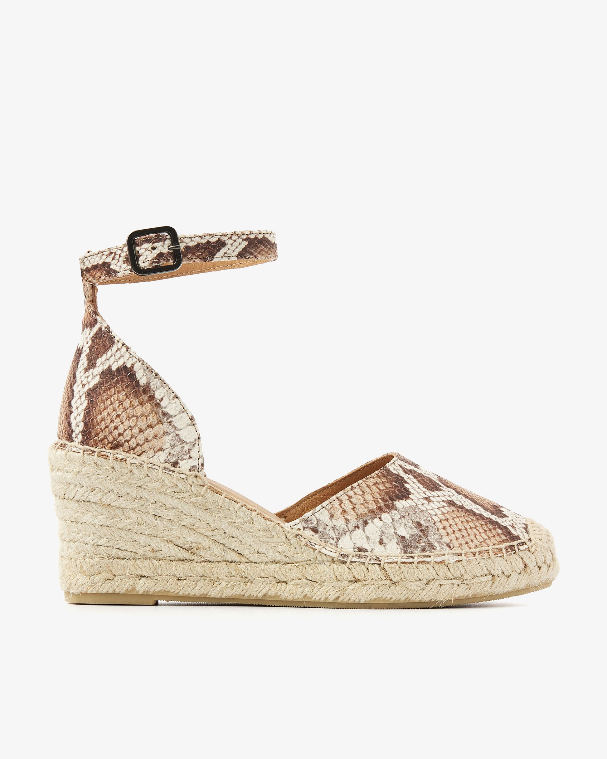 VIA VAI slangenprint espadrilles Flora Braid
