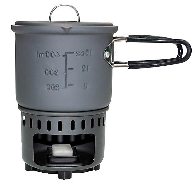 ESBIT - SET DE CUISSON 585 ML AVEC RECHAUD A ALCOOL SOLIDE
