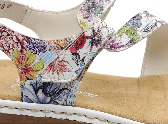 Rieker nu pieds plats femme 659c7 multicolore