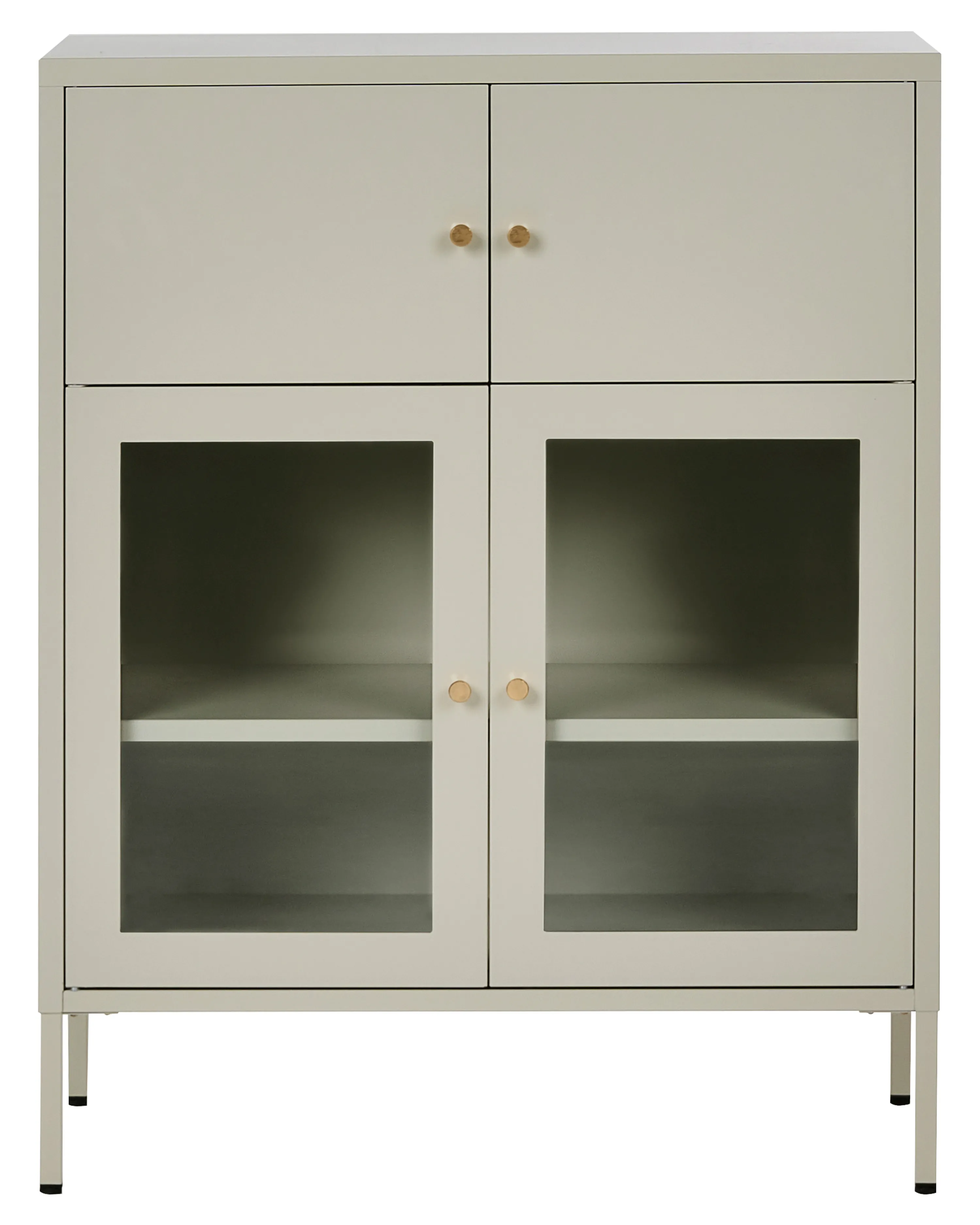 Glazen vitrinekast ESHOLT Metaal 80 cm Lichtbeige