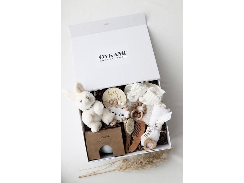 Oykami Geschenkset Paris Weiss Geschenkbox zur Geburt