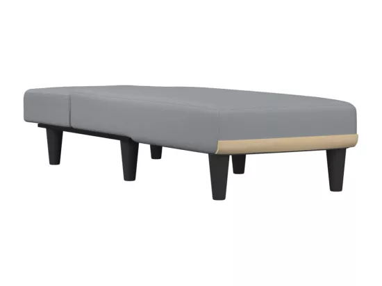 Prolenta Premium - Chaise longue gris clair tissu