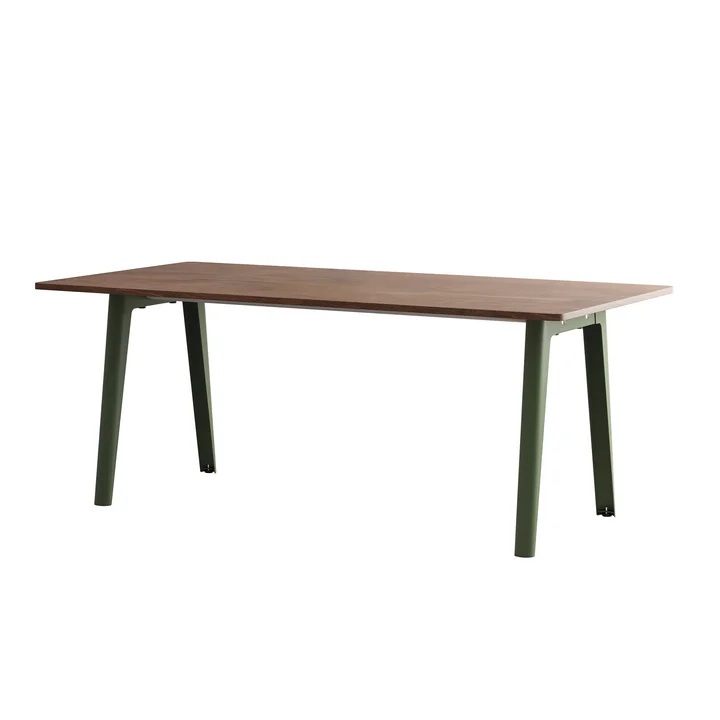 TipToe - NEW MODERN Esstisch 95 x 190 cm, Walnuss / rosemary green