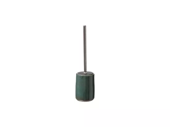 Brosse WC avec support en céramique émail Vert